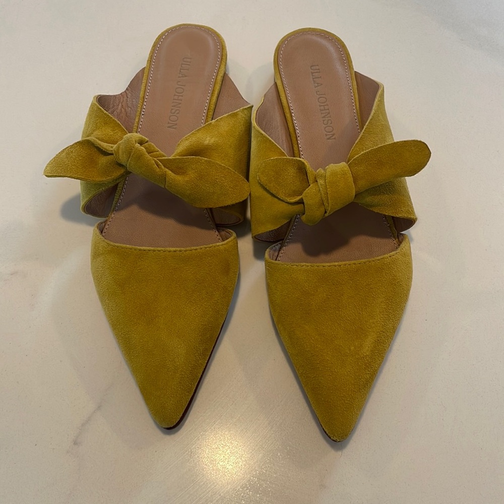 Ulla Johnson Genuine Suede pointed toe slip on mule- Size 37